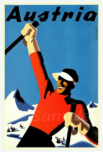 Vintage austria ski travel - vintage, a3