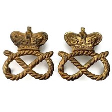 Original Staffordshire Yeomanry Hussars Regiment Collar Badge PAIR