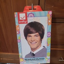 60s Beatles Wig Brown Mens Mod