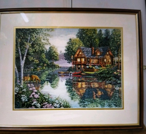 Framed tapestry woodland - tapestry, of