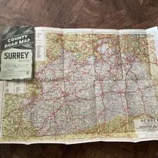 Vintage Surrey County Road Map