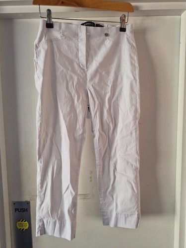 Womens robell white cropped - white,