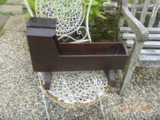 Vintage Wooden Rocking Cot/Cradle for Dolls 18" x 10 1/2" x 12" at Widest