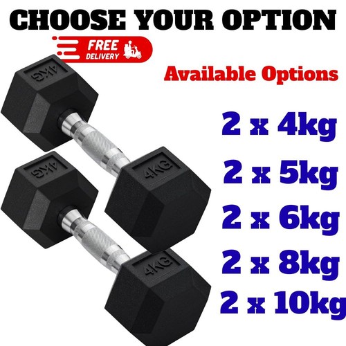Homcom rubber hex dumbbell - homcom,