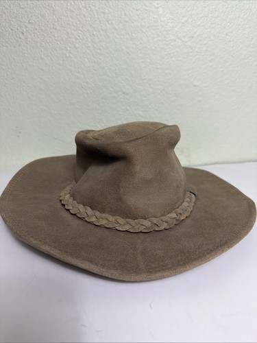 Minnetonka leather hat brown - hat,