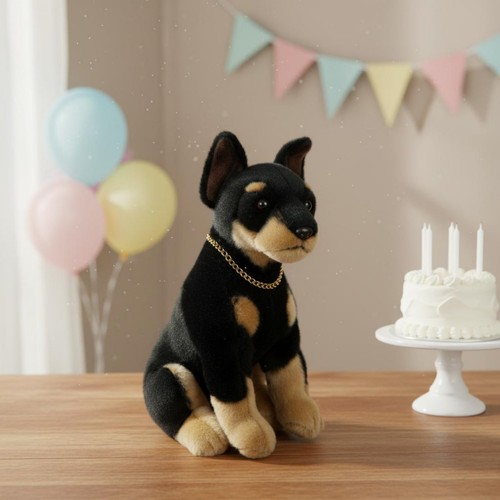 Doberman stuffed toy cute gift - doberman,