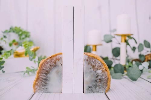 Agate book ends - 3,