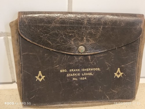 Vintage leather apron - vintage, pouch