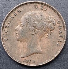 1854 Victoria Penny Copper