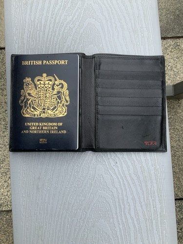 Tumi leather passport holder - leather,