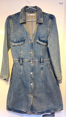 Zara blue denim - denim, dress