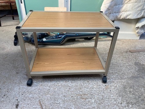 Metal framed trolley table - framed,
