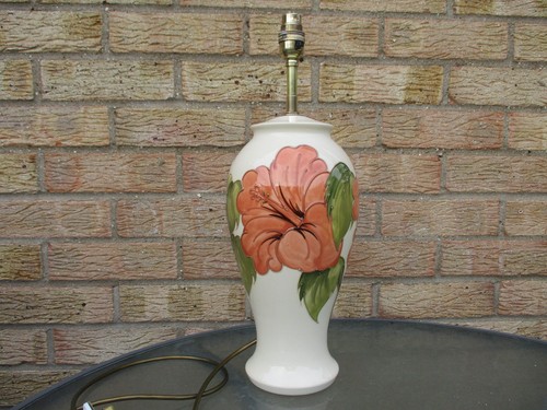 Moorcroft coral hibiscus on - coral,