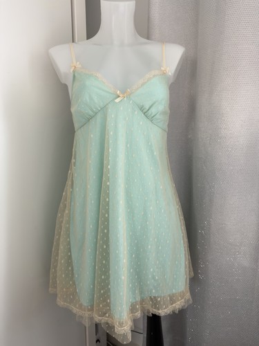 Mint polka dot lace - dot, trim