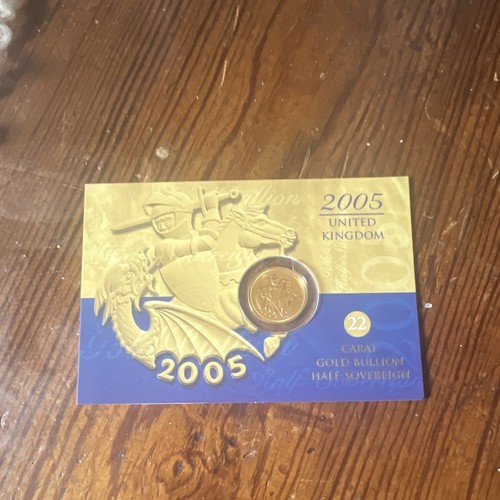 2005 gold half sovereign - gold, 22ct