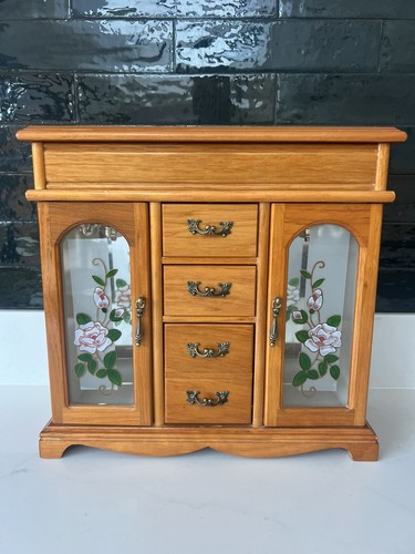 Vintage wood jewelry box - jewelry, mini