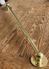 Reclaimed Antique Vintage Polished Brass Towel Rail Handle