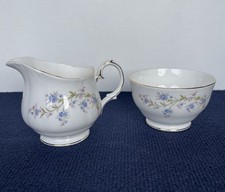 Duchess Tranquility Bone China Milk Jug and Sugar Bowl Excellent Condition