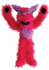 The Puppet Company Pink Fluffy Monster Hand Puppet Full Bodied 22" long VGC SAS 