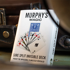 Sure Split Invisible Deck Bicycle (Blue) by Murphy's Magic