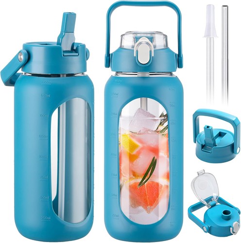Bluego glass water bottles - glass,