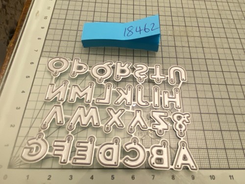Upper case alphabet with - upper, holes