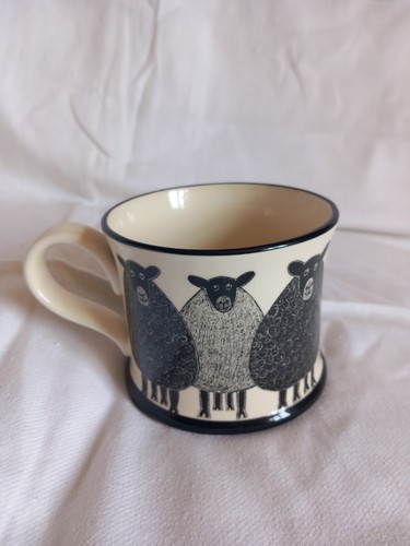 Moorland pottery sheep mug - pottery,