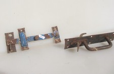 Vintage Iron Door Latch Lock Catch Old Gate WC Barn 8.5"W