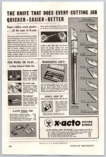 1945 acto knives model - 1945, x-acto