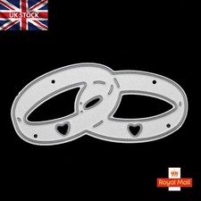 Linked Wedding Rings Metal Cutting Die, Engagement, MR & MRS,  Card making A8