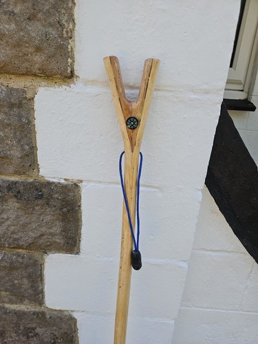 Thumbstick walking staff