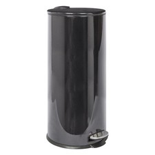 1x Black 30L Round Stainless