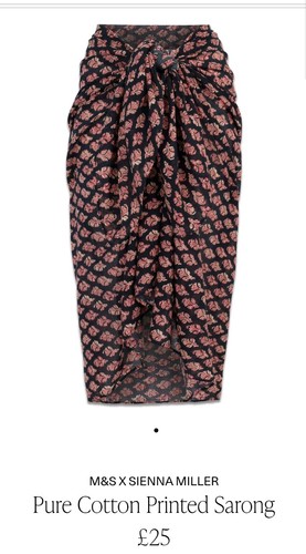 Sienna miller sarong - m&s,