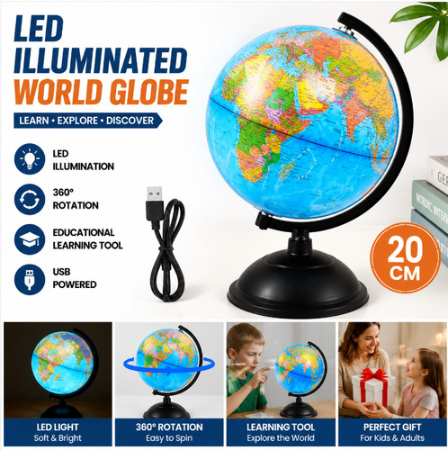 Rotating world globe led - rotating,