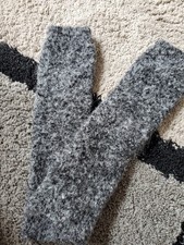 Knitted Leg Warmers Thick Leg Covers Small size Grey