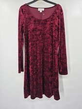 Ronnie Nicole Red Velour shift Dress UK 12/14 - USA 10    2091