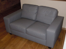 Ikea Double Sofa Grey Leather