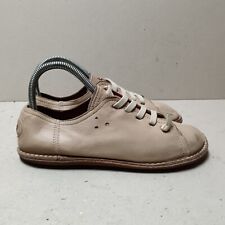 CAMPER PEU IDEAL WOMEN'S LEATHER TRAINERS LACED UP BEIGE UK5 EU38 (BOX80)