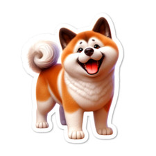 Akita Dog, Humorous Pet Vinyl