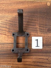 7  X CAST IRON SCHOOL COAT HOOKS WITH CERAMIC NUMBER INSERTS ~