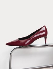 Marks & Spencer Womens Red Heeled Court Women Shoes - M&S
