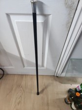 Gentlemans Ebony Cane with Silver Handle for Men Women