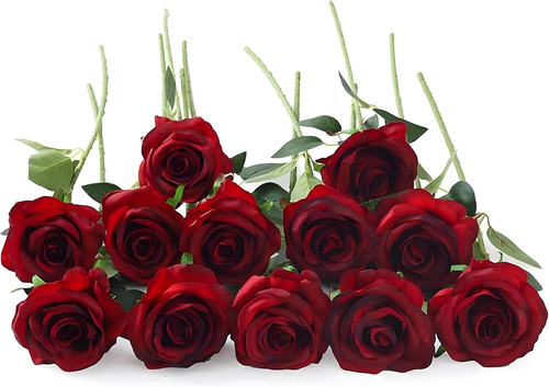 Pcs burgundy red roses - pcs,