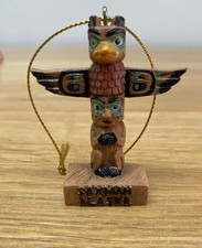 CHRISTMAS TREE DECORATION - ALASKA SAXMAN TOTEM POLE purchased In Alaska