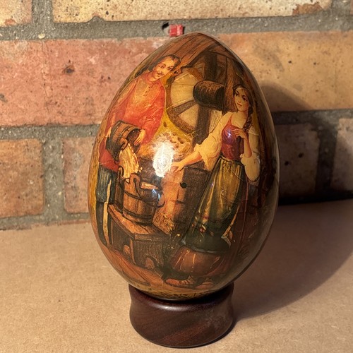 Vintage russian hand made egg - russian,
