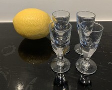 Set Of Four Vintage Tiny Liqueur /Absinth Glasses