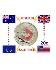 STRONG MAGNETIC 20 CENT AUD AUSTRALIAN DOLLAR MAGIC TRICK COIN
