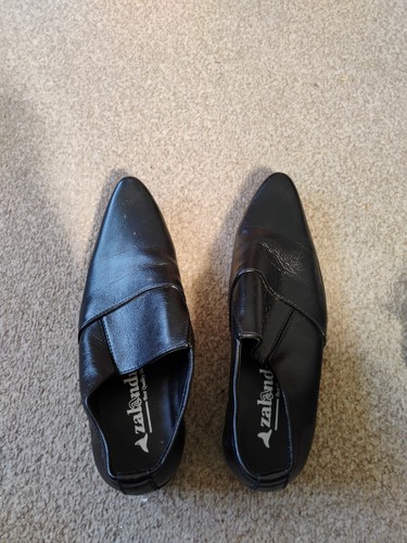 Boys black smart leather - leather, shoes