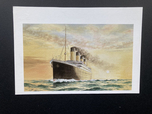 Rms titanic postcard white - titanic, postcard-white