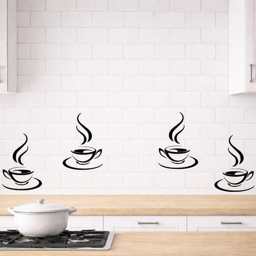 Kitchen wall stickers cups - kitchen,